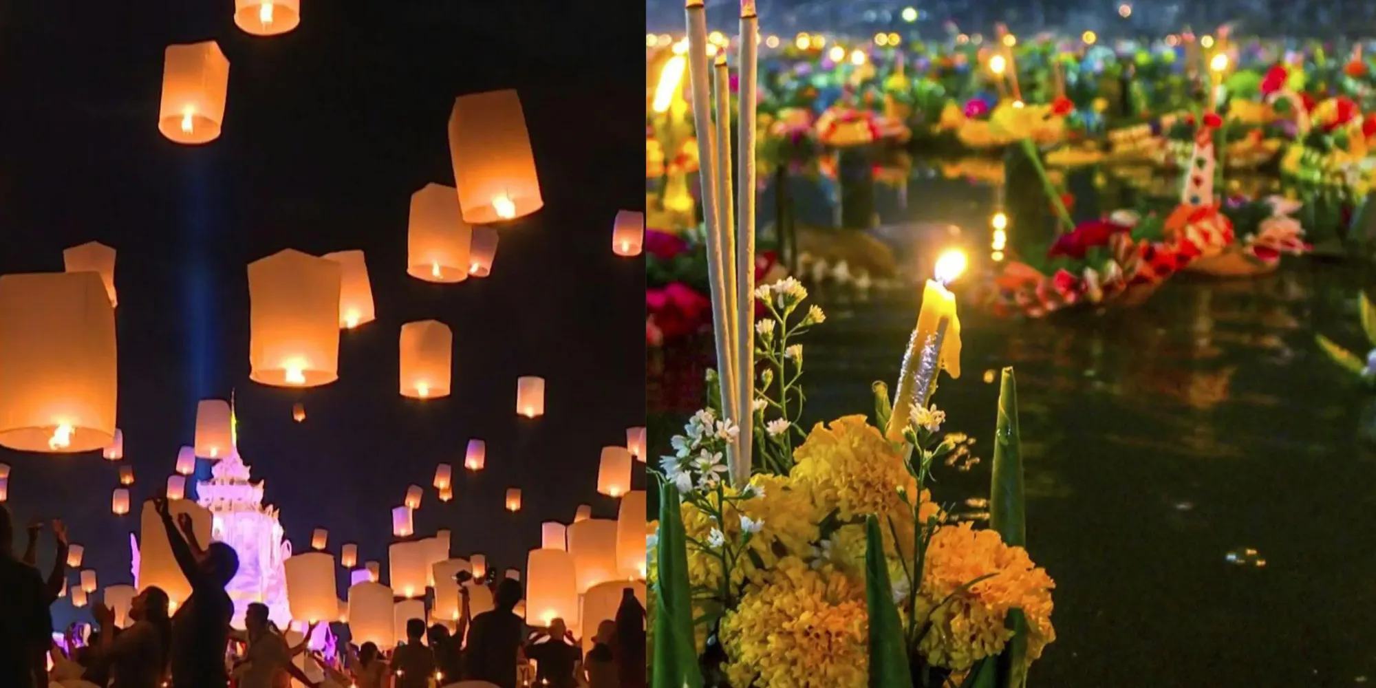 Festival Yi Peng dan Loy Krathong di Thailand