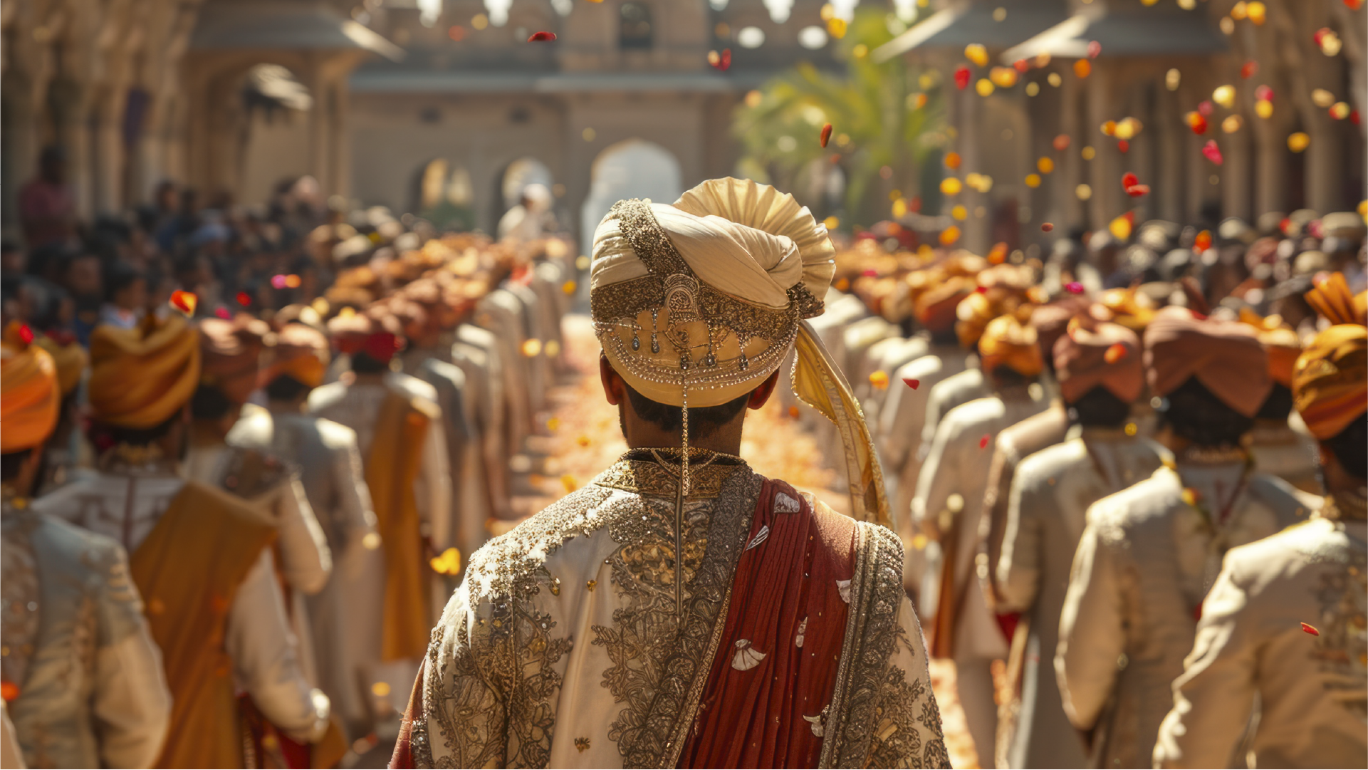 Prosesi pernikahan tradisional India yang menggambarkan kuatnya hubungan keluarga di negara ini.