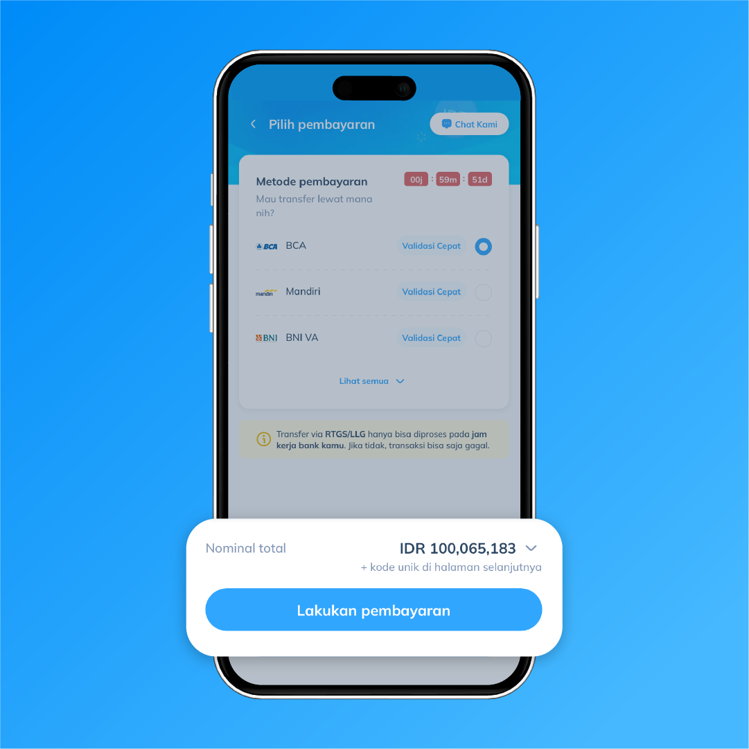 Langkah 5: Tampilan metode pembayaran dan nominal total sebelum menyelesaikan transfer ke Filipina via Topremit.