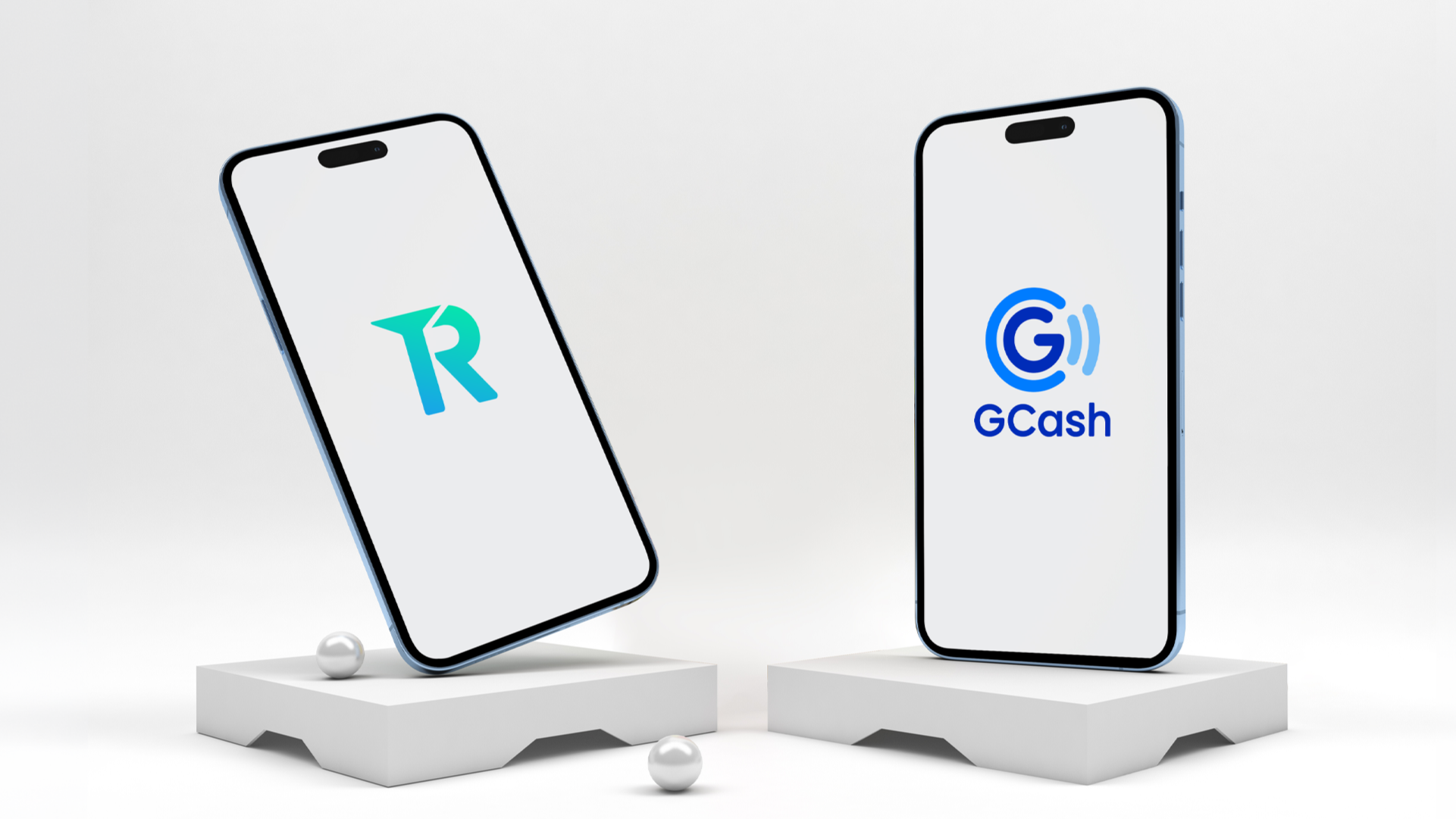 Aplikasi Topremit dan GCash pada dua smartphone untuk transfer uang ke Filipina
