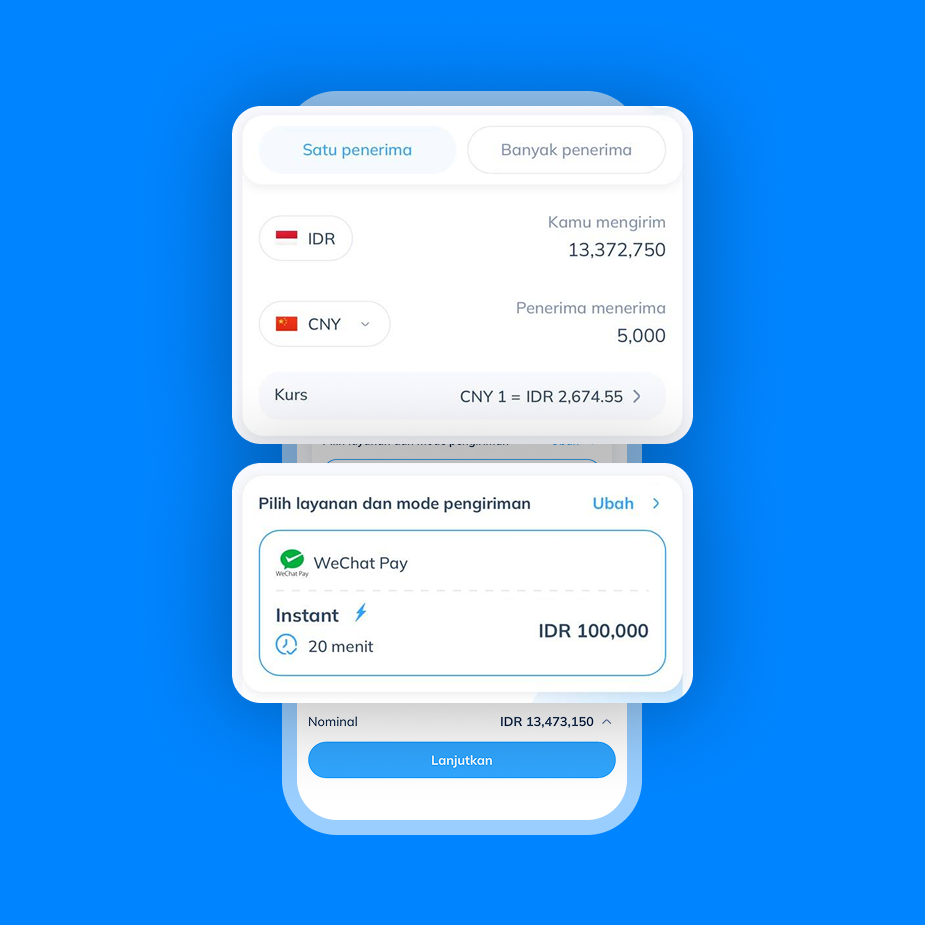 Pilihan layanan WeChat Pay di Topremit sebagai langkah ketiga untuk kirim CNY ke China