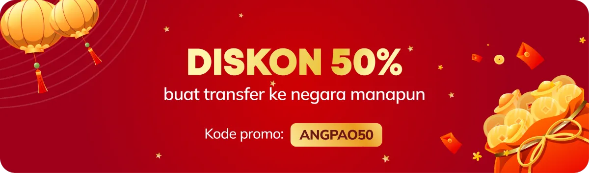 Kirim uang ke luar negeri setengah harga!
