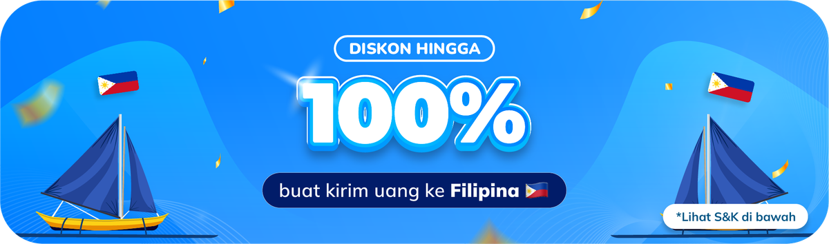 Kirim Uang ke Filipina Diskon Hingga 100%