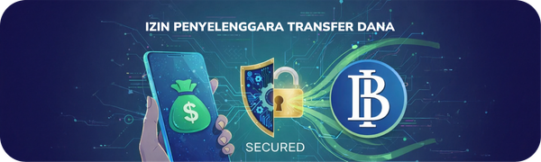 Ilustrasi futuristik aplikasi kirim uang yang memiliki "Izin Penyelenggara Transfer Dana" dari Bank Indonesia.